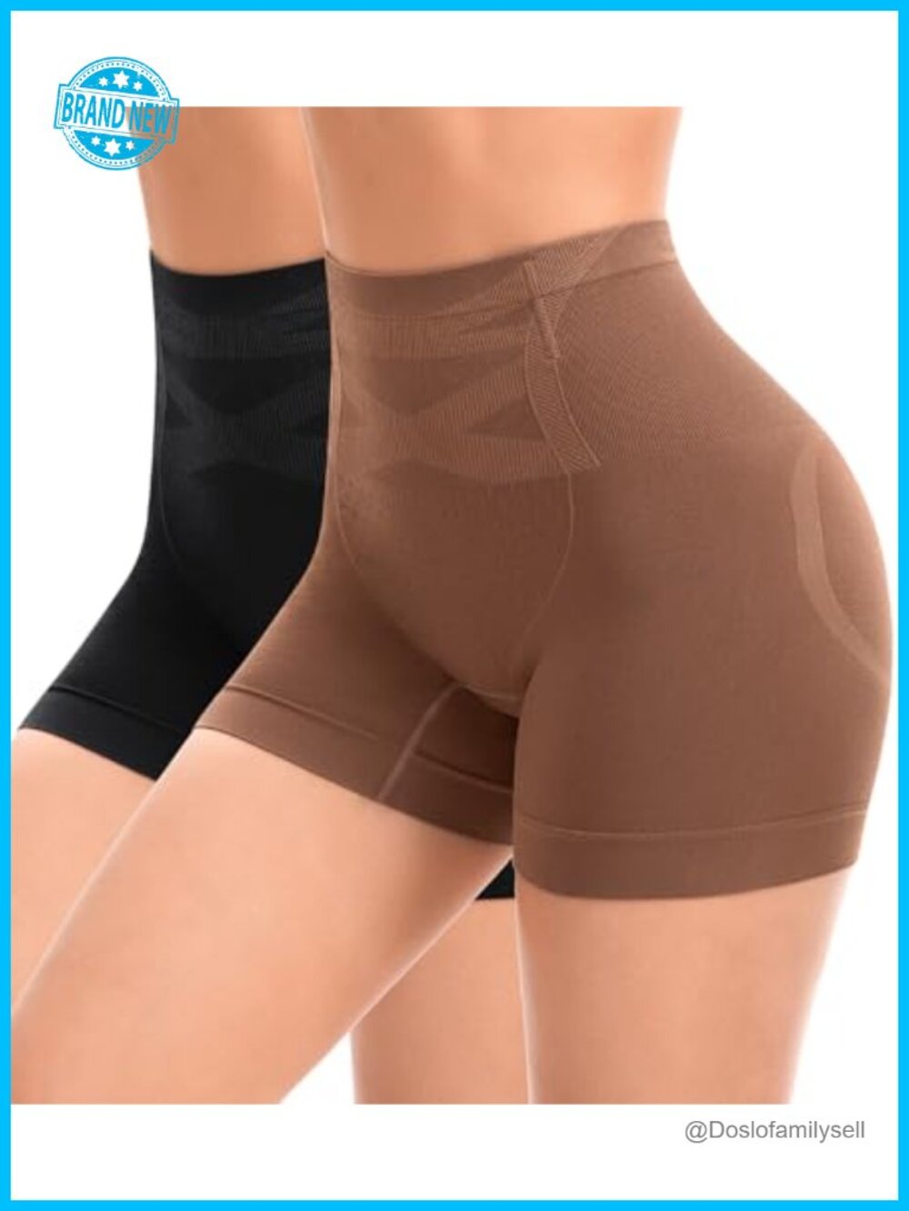 Seamless Slip Shorts Under Dresses Tummy Control Shapewear Boyshorts 2 Pack